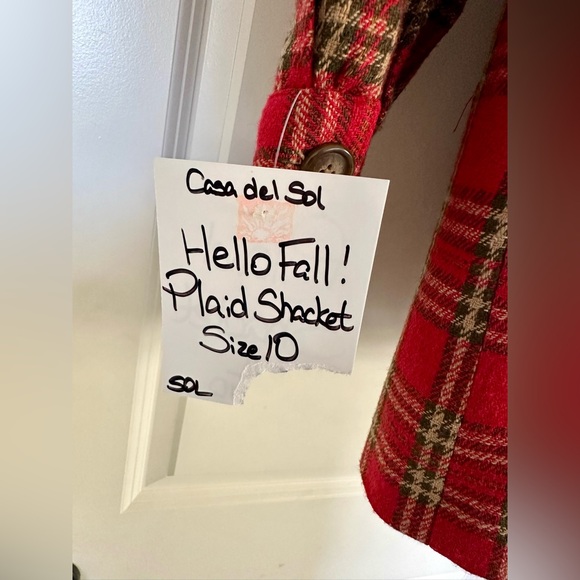 Requirements - Vintage Adorable Red Plaid Shacket - Brand new condition! - Picture 6 of 6